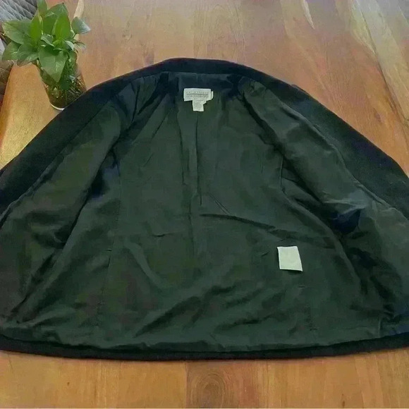 Vintage Oversized Minimalist  Black Wool Blended Blazer Suite Jacket - Picture 7 of 13